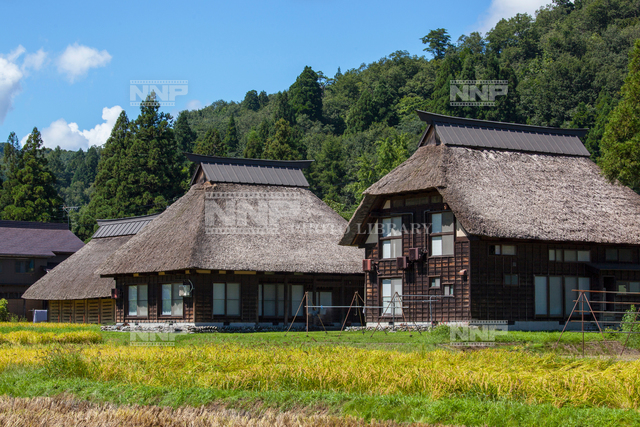 荻ノ島かやぶきの里 / ≪写真素材・ストックフォト≫ NNP PHOTO LIBRARY